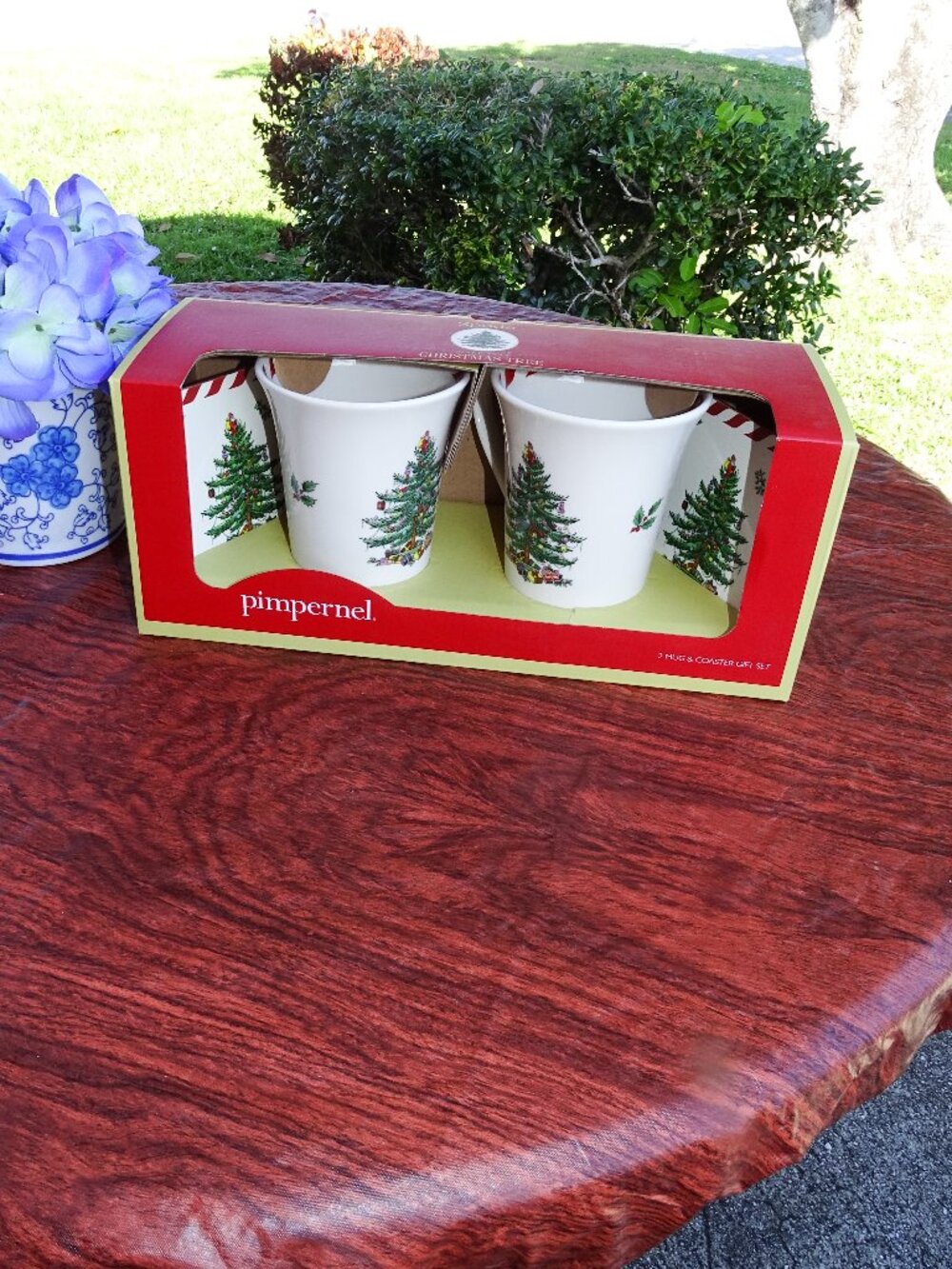 Spode Christmas Mugs Pimperel and Coaster Gift Set New